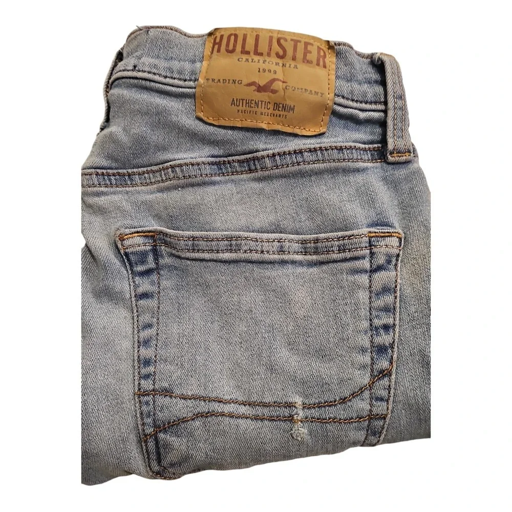 Hollister Regular Fit Mens Blue Athletic Skinny Jeans‎ Light Wash Size 29 X 30